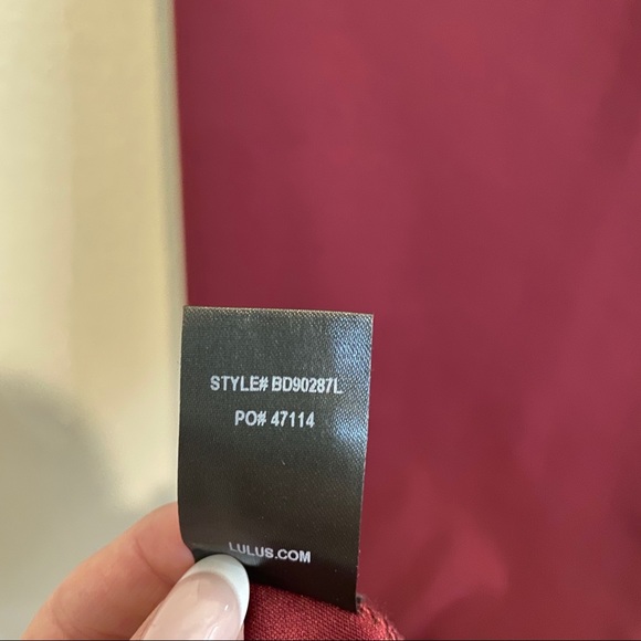 Lulus Burgundy One-Shoulder Ruffle Maxi Dress - Picture 12 of 14